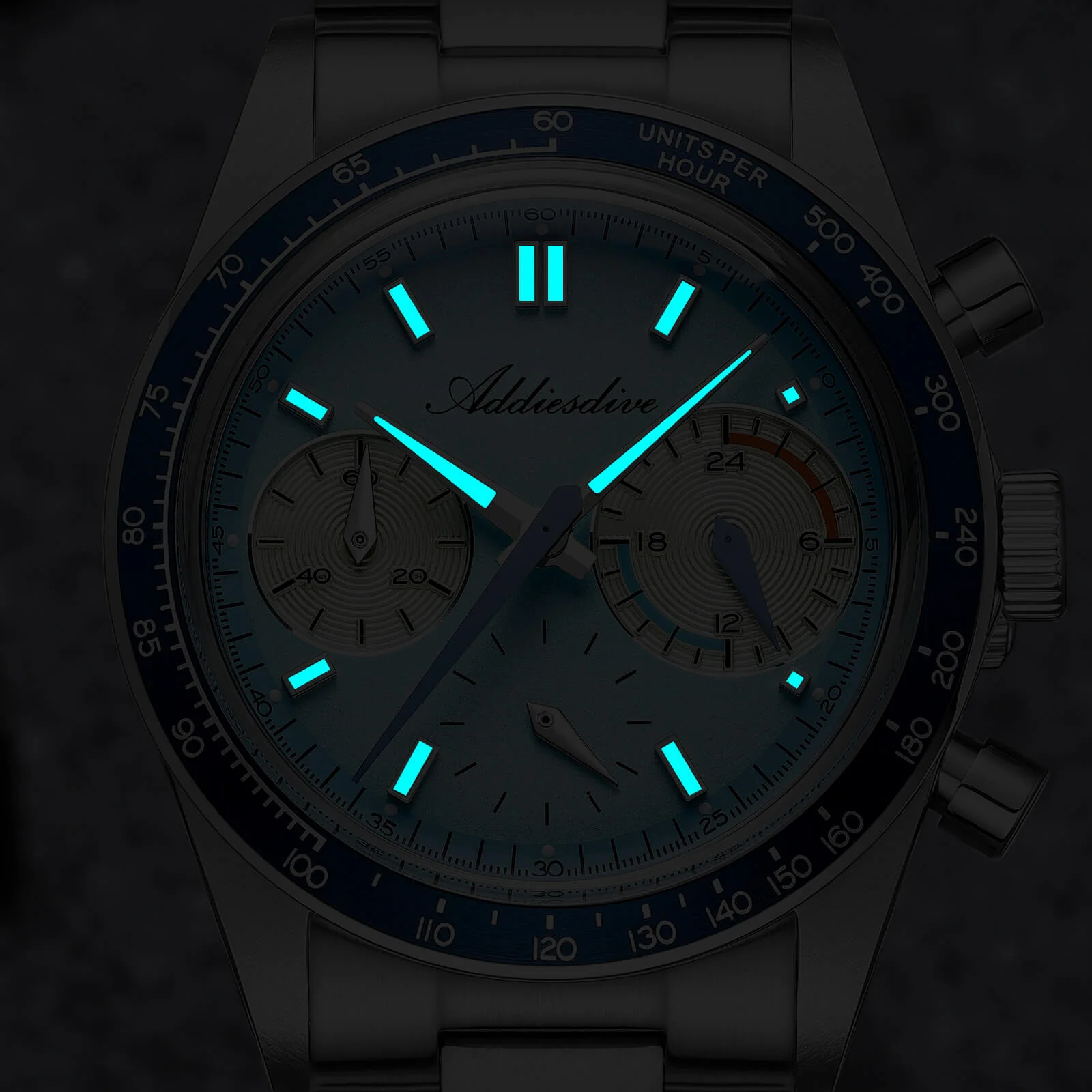 ★India Warehouse★ADDIESDIVE 37mm VK63 Racing Chronograph Quartz Watch AD2539 - Image 9