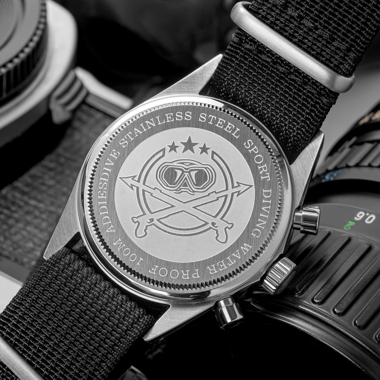 ★India Warehouse★ADDIESDIVE 37mm VK63 Triple-Register Chronograph Watch AD2517 - Image 9