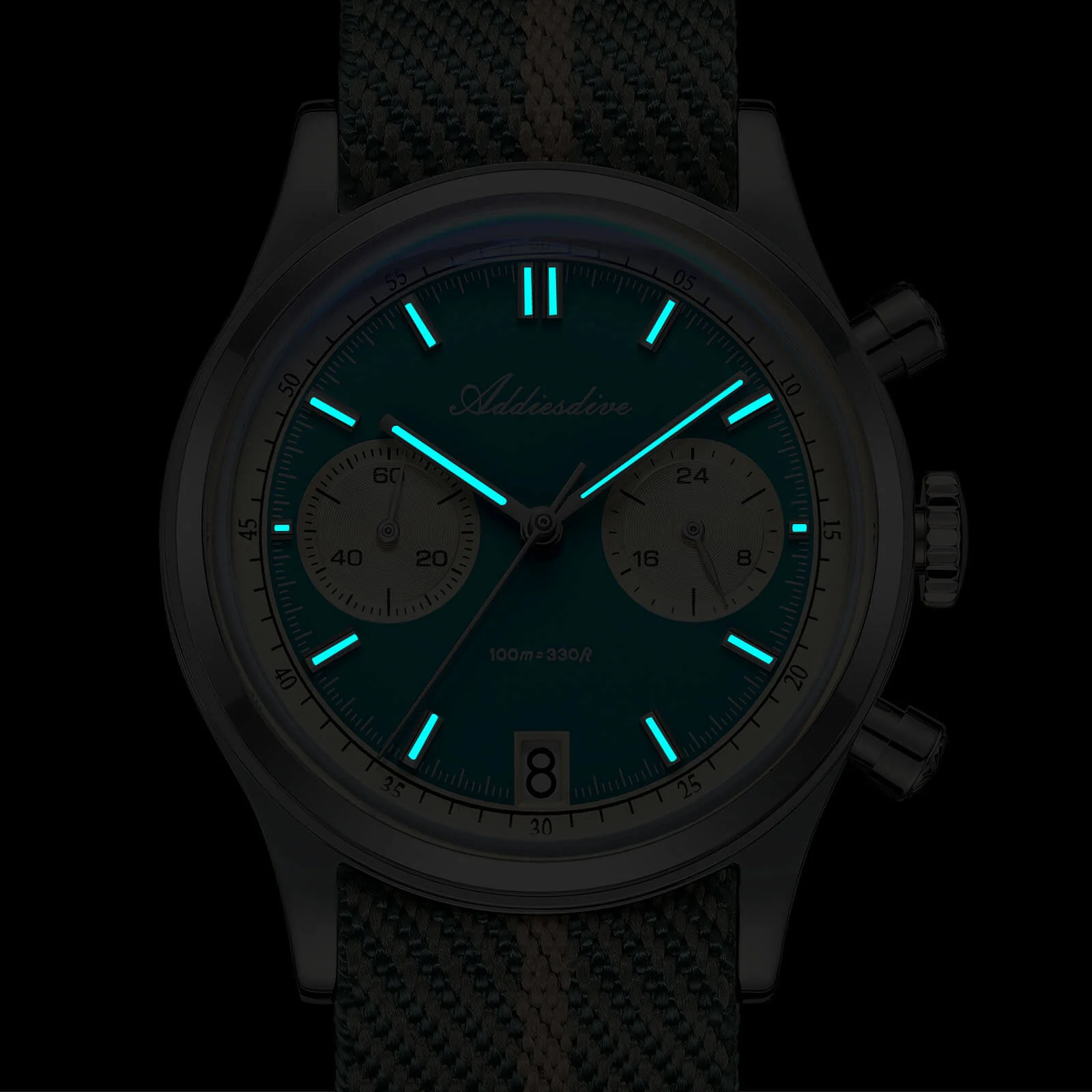 ★India Warehouse★ADDIESDIVE 38mm VK64 Chronograph Watch AD2095 - Image 10