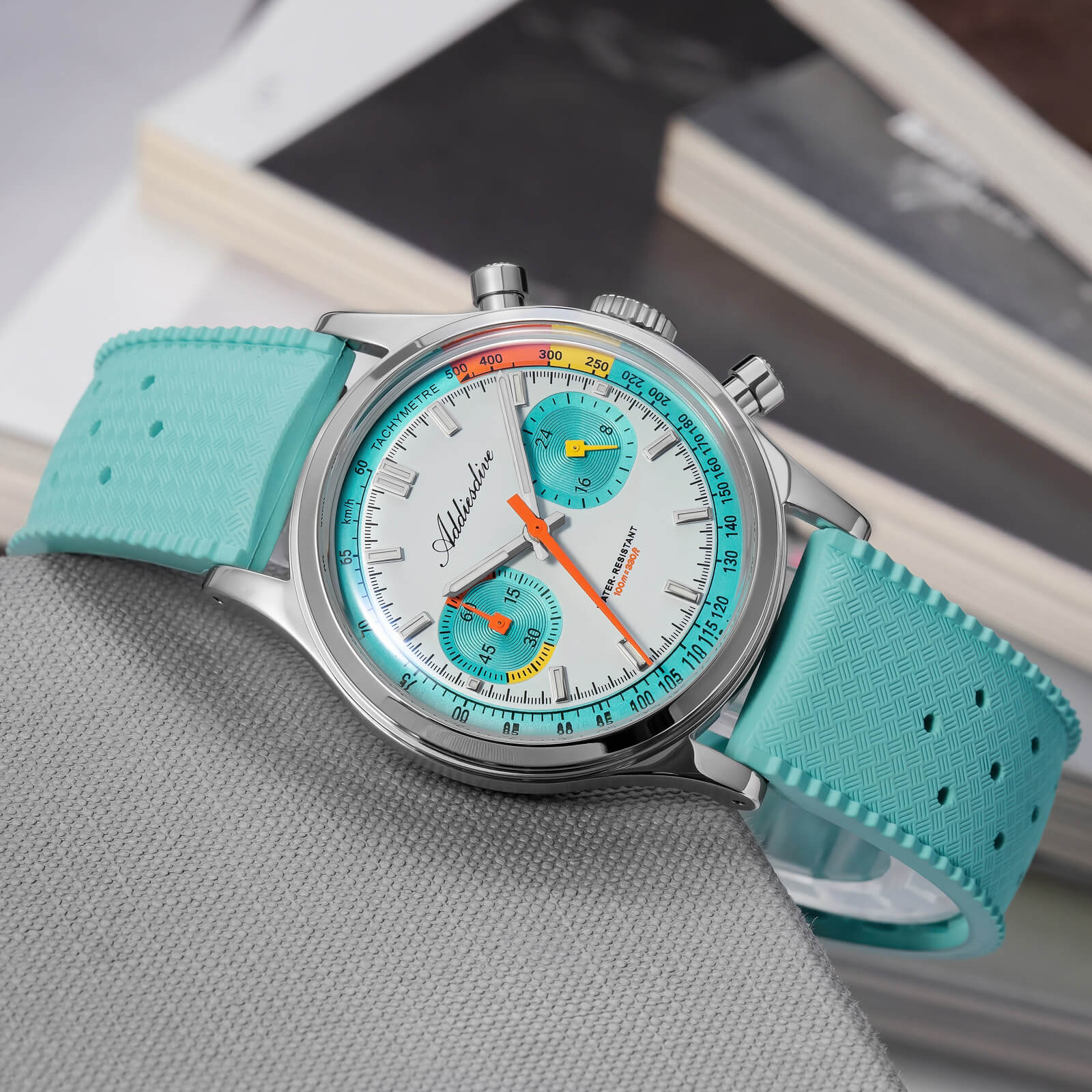 🔥Anniversary Sale🔥ADDIESDIVE 38mm Racing-Inspired Chronograph Watch AD2529&AD2549 - Image 6