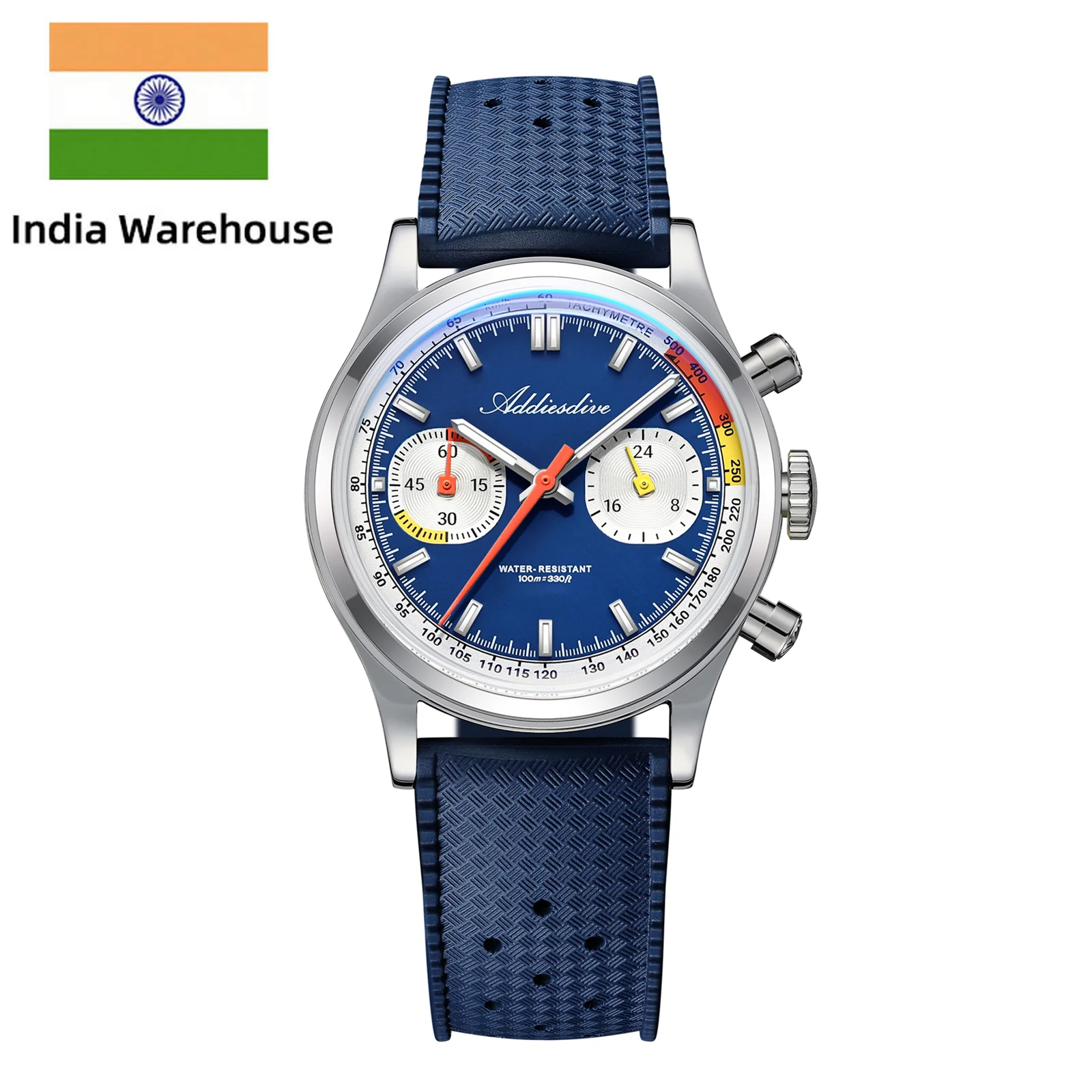 ★India Warehouse★ADDIESDIVE 38mm VK64 Racing-Inspired Chronograph Watch AD2529 - Image 7