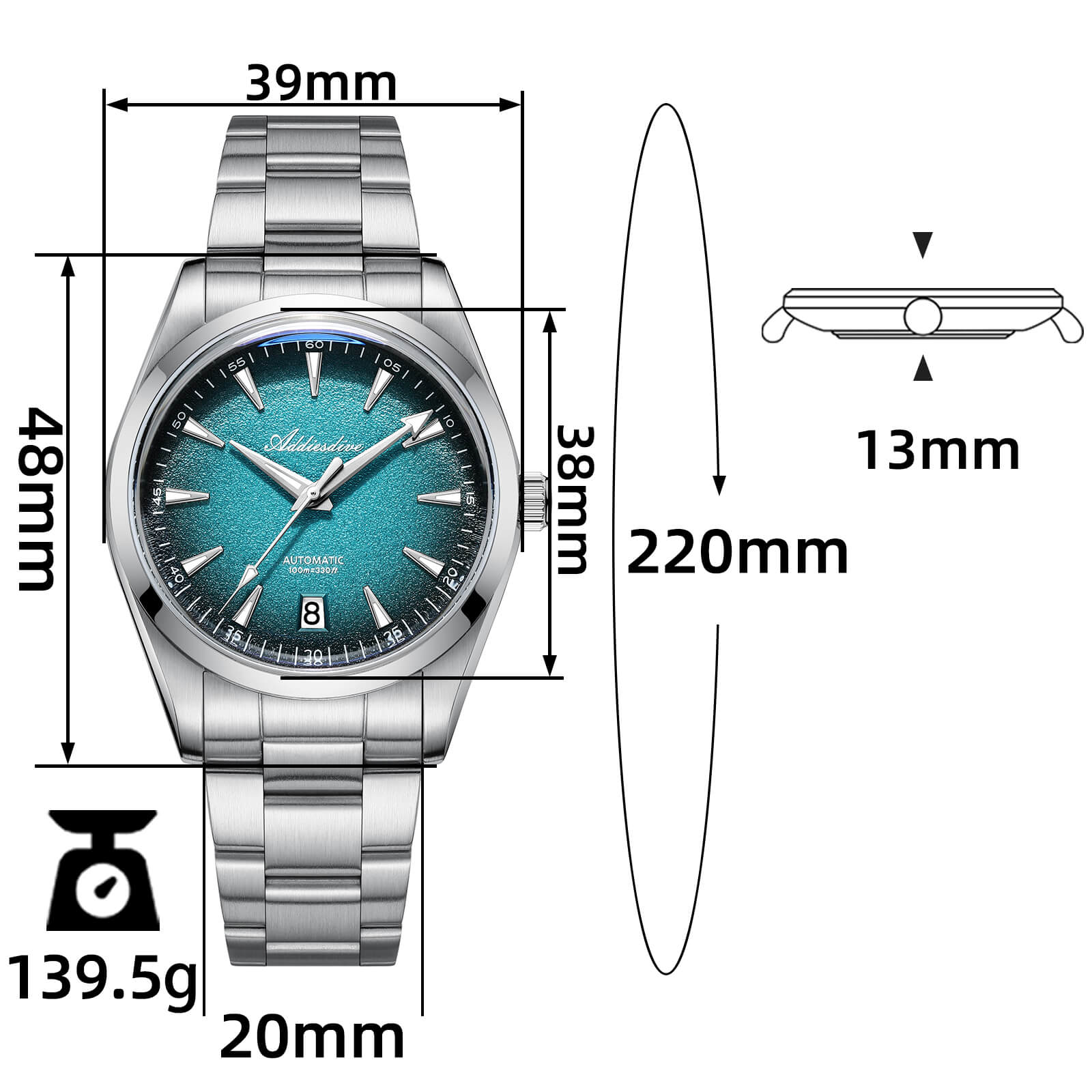 🔥Anniversary Sale🔥Addiesdive 39mm 8215 Automatic Men Watch AD2094 - Image 8