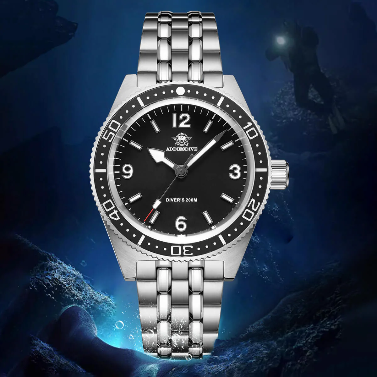 ★India Warehouse★ADDIESDIVE 41mm Quartz Watch VH31 Movement (AD2033) - Image 3