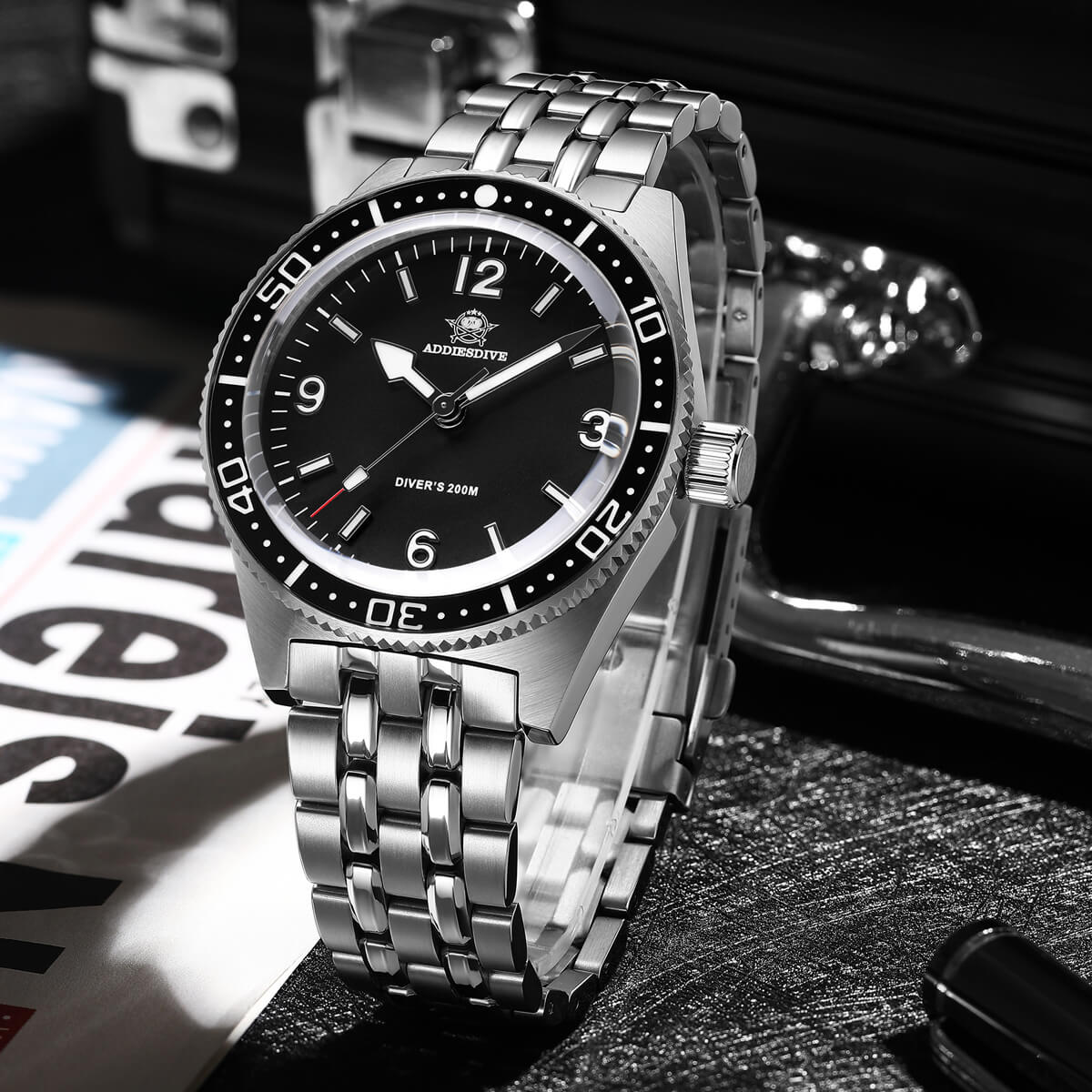 ★India Warehouse★ADDIESDIVE 41mm Quartz Watch VH31 Movement (AD2033) - Image 7