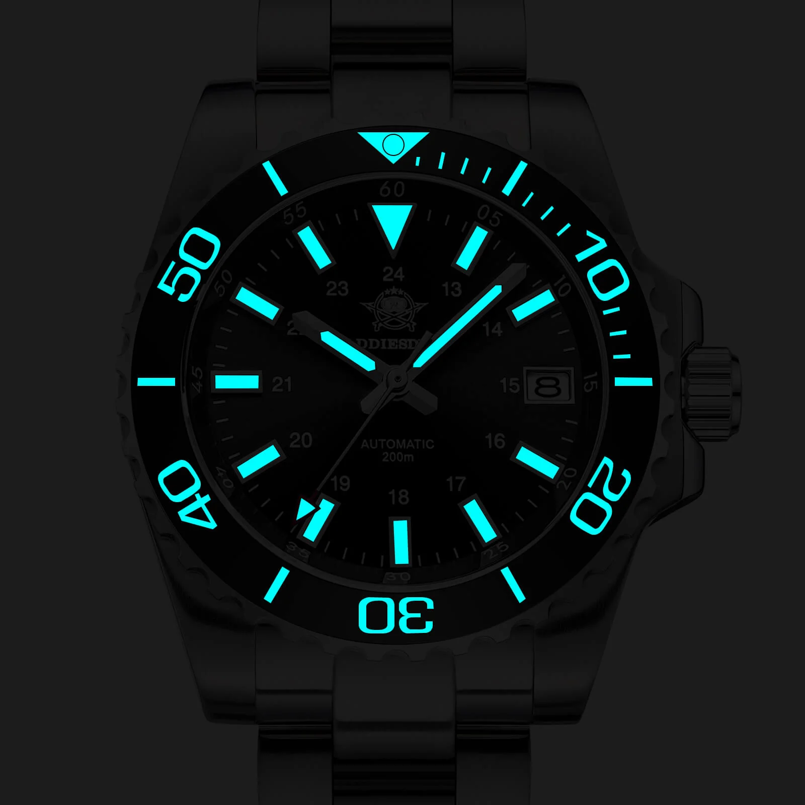 ADDIESDIVE Retro Baton Hand Sub 8215 Dive Watch AD2504 - Image 9
