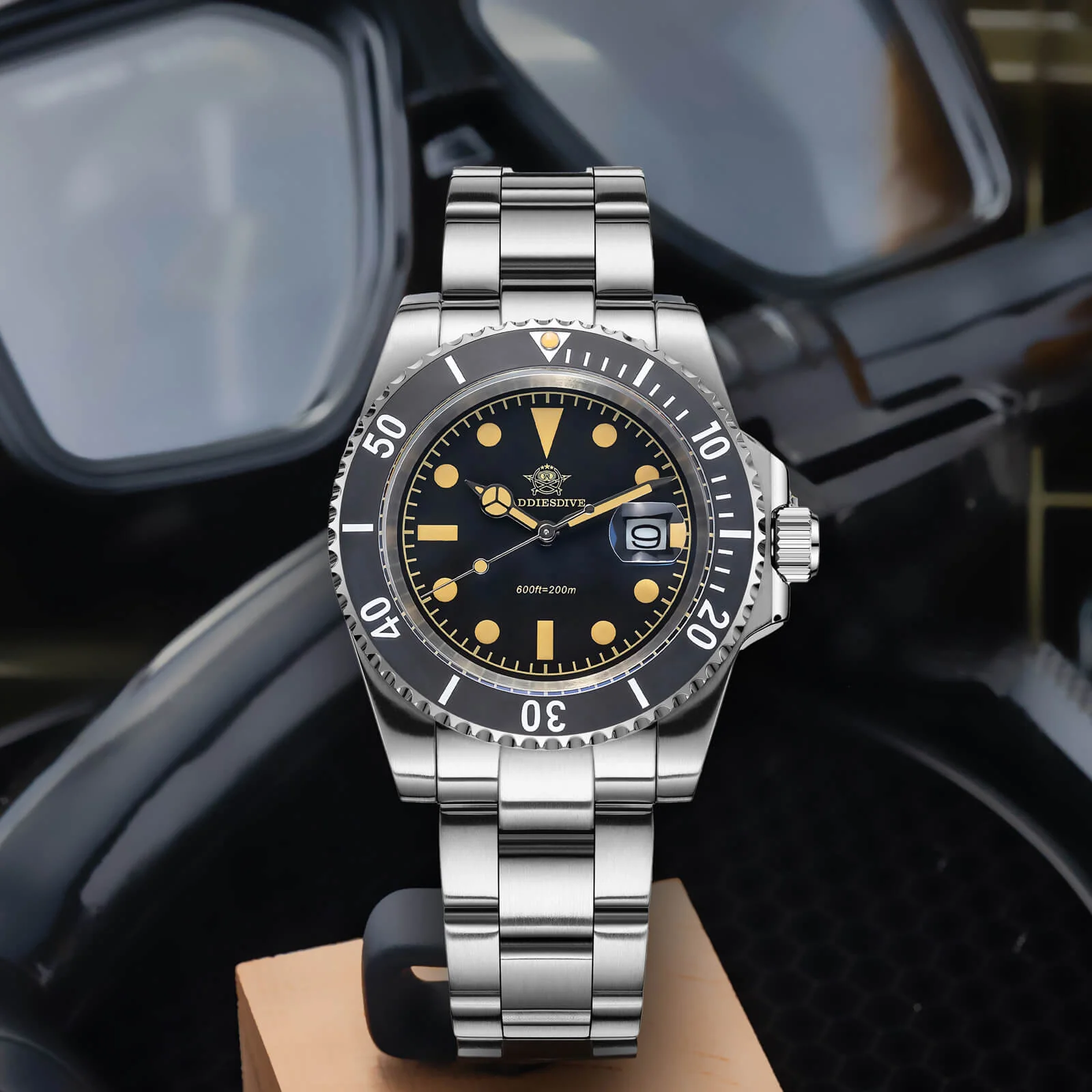 🔥Anniversary Sale🔥ADDIESDIVE 41mm Retro Sub Quartz Watch AD2054 - Image 10