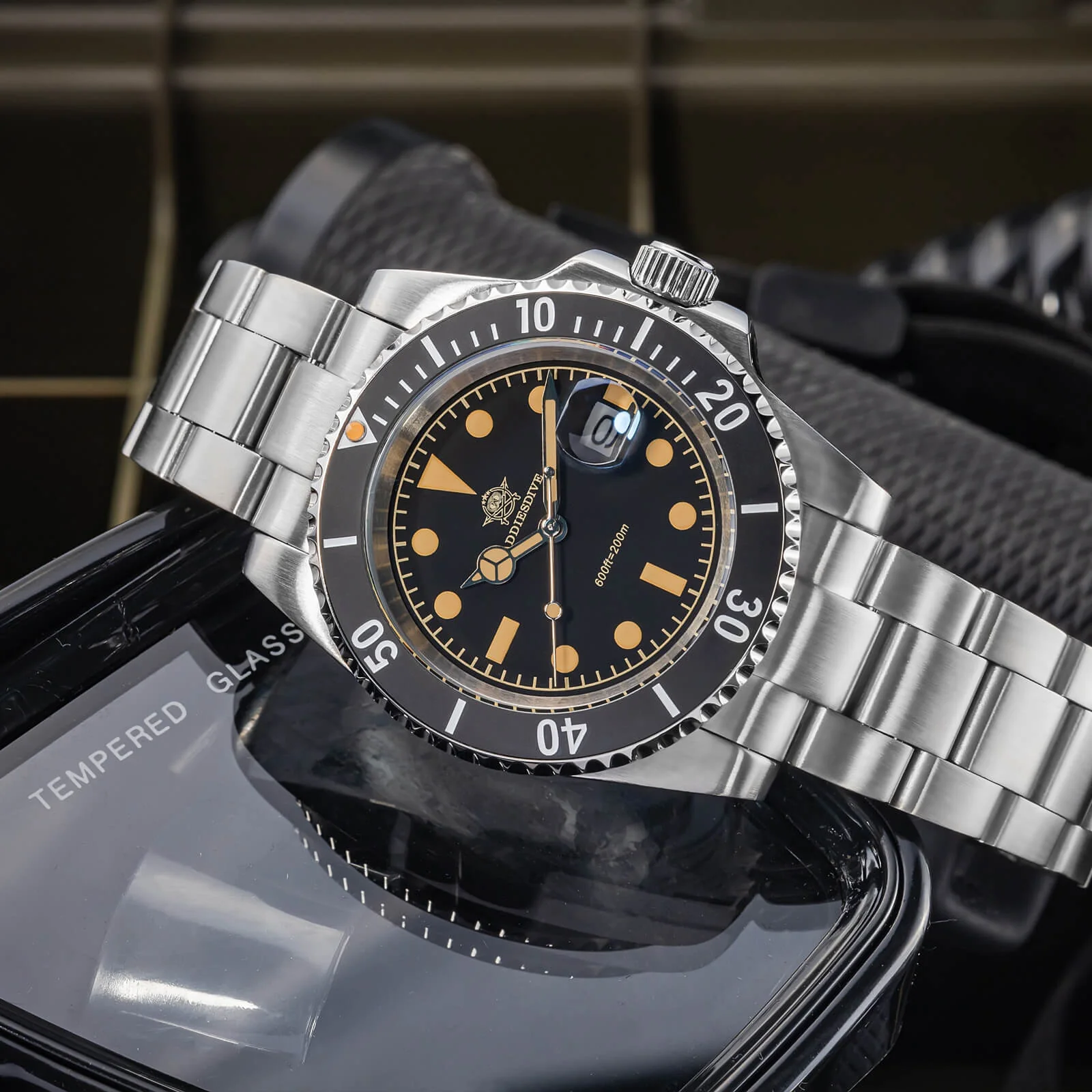 🔥Anniversary Sale🔥ADDIESDIVE 41mm Retro Sub Quartz Watch AD2054 - Image 4