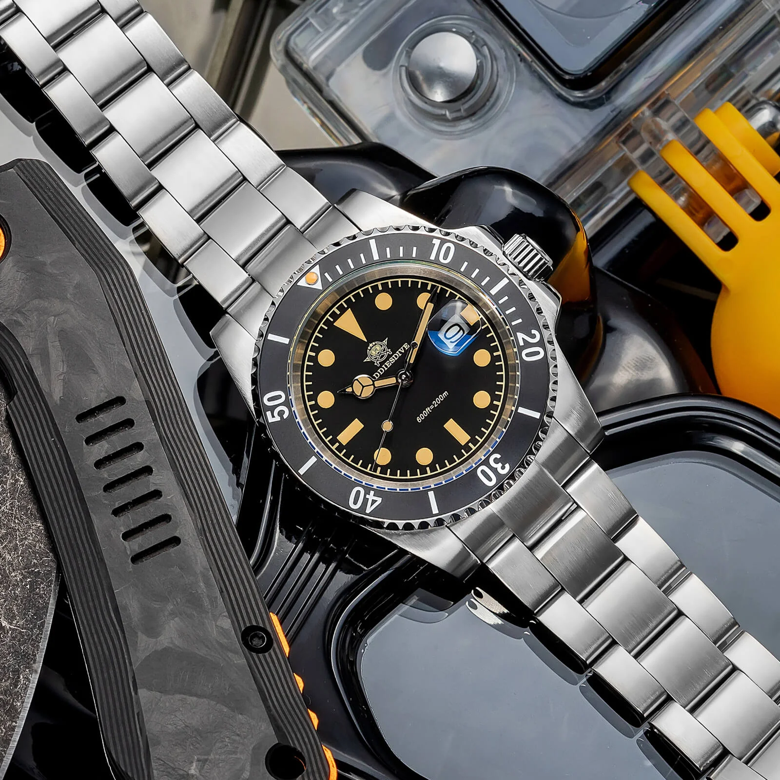 🔥Anniversary Sale🔥ADDIESDIVE 41mm Retro Sub Quartz Watch AD2054 - Image 6