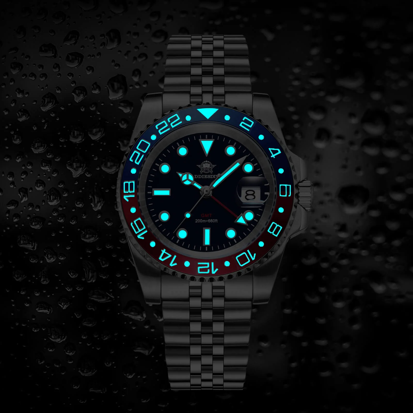 🔥Anniversary Sale🔥ADDIESDIVE Water Ghost Luxury Dive Watch GMT Quartz Watch AD2050-with Calendar - Image 10