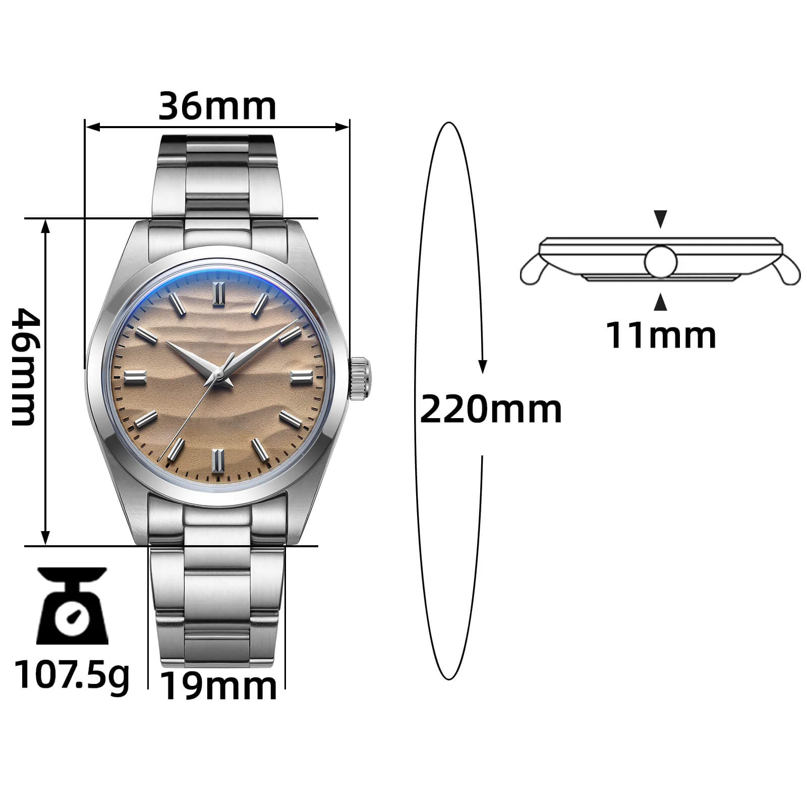 🔥Anniversary Sale🔥ADDIESDIVE 36mm Quartz Watch VH31 Movement （AD2030） - Image 4
