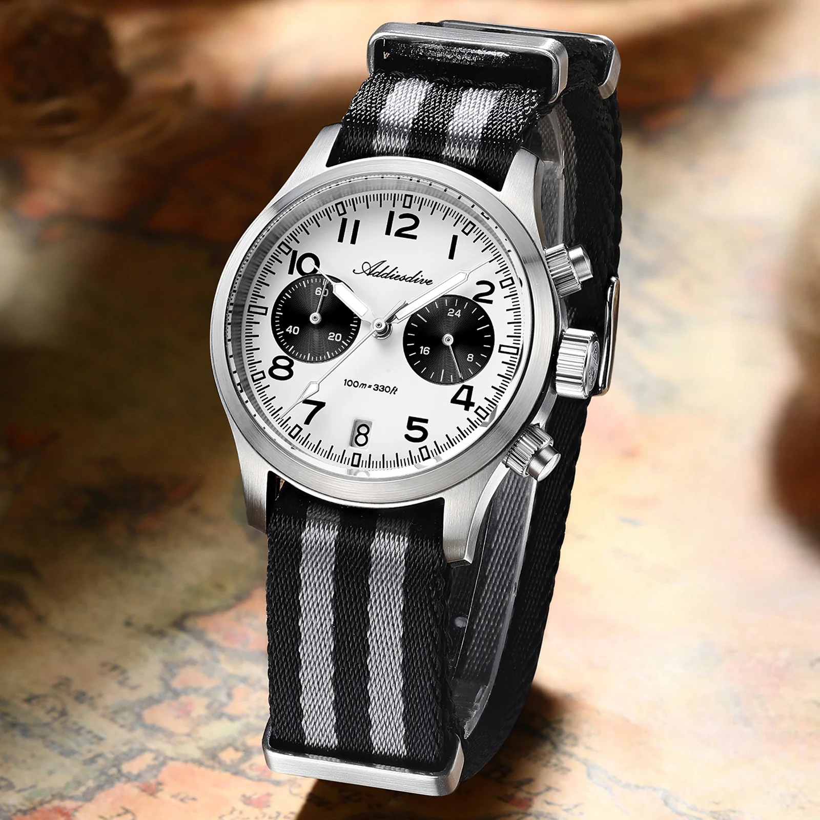 ADDIESDIVE 39mm VK64 AD2538 Chronograph Watch - Image 10