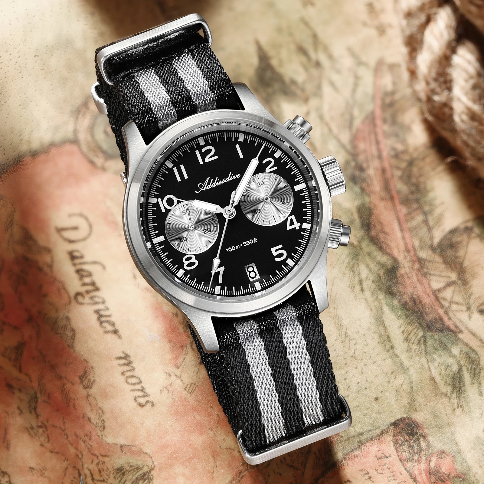 ADDIESDIVE 39mm VK64 AD2538 Chronograph Watch - Image 18