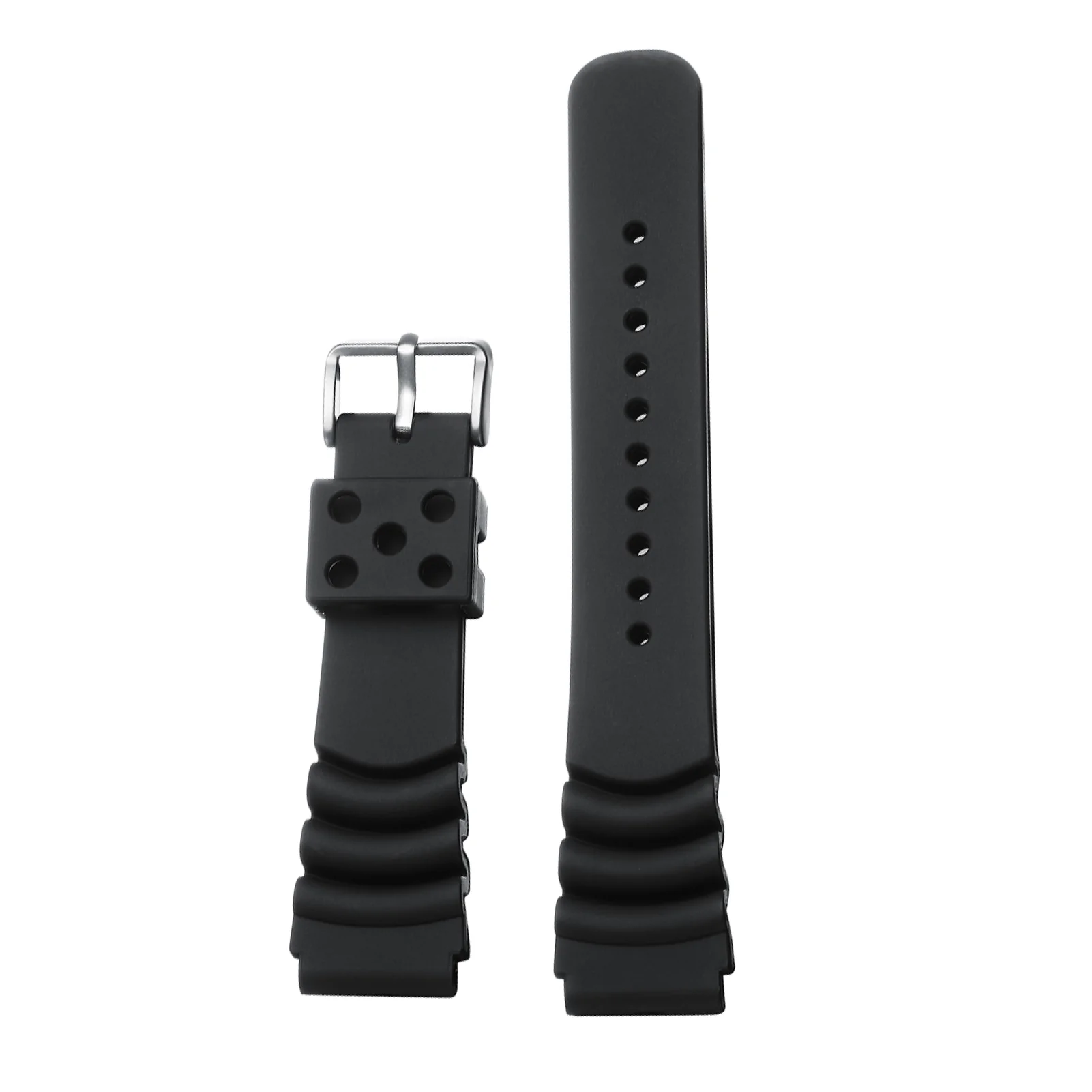 ADDIESDIVE Silicone Watch Strap For Men Diver Watches Black 20mm 22mm - Image 10