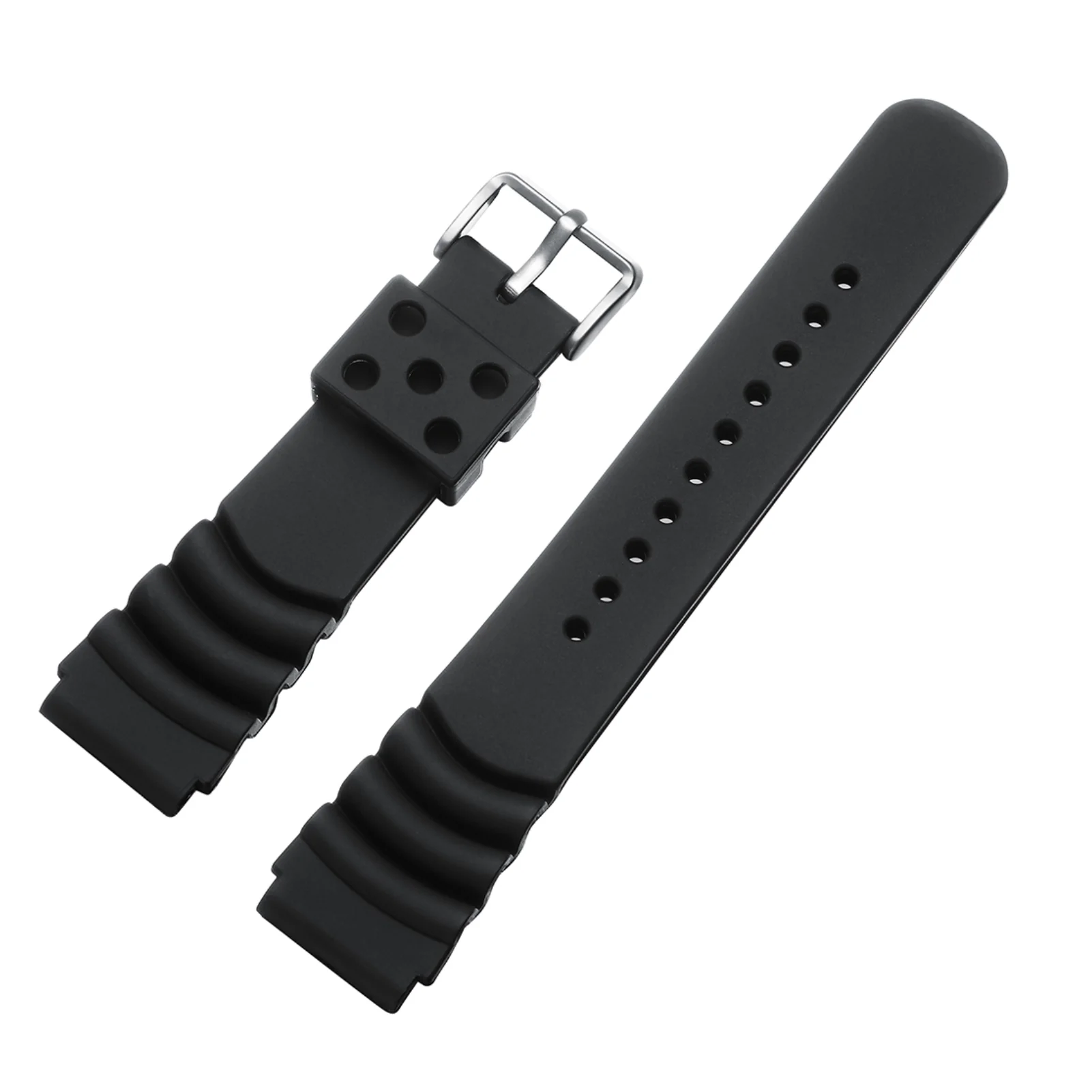 ADDIESDIVE Silicone Watch Strap For Men Diver Watches Black 20mm 22mm - Image 12