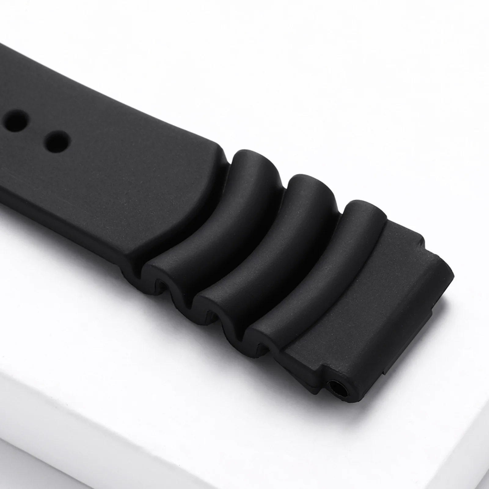 ADDIESDIVE Silicone Watch Strap For Men Diver Watches Black 20mm 22mm - Image 13