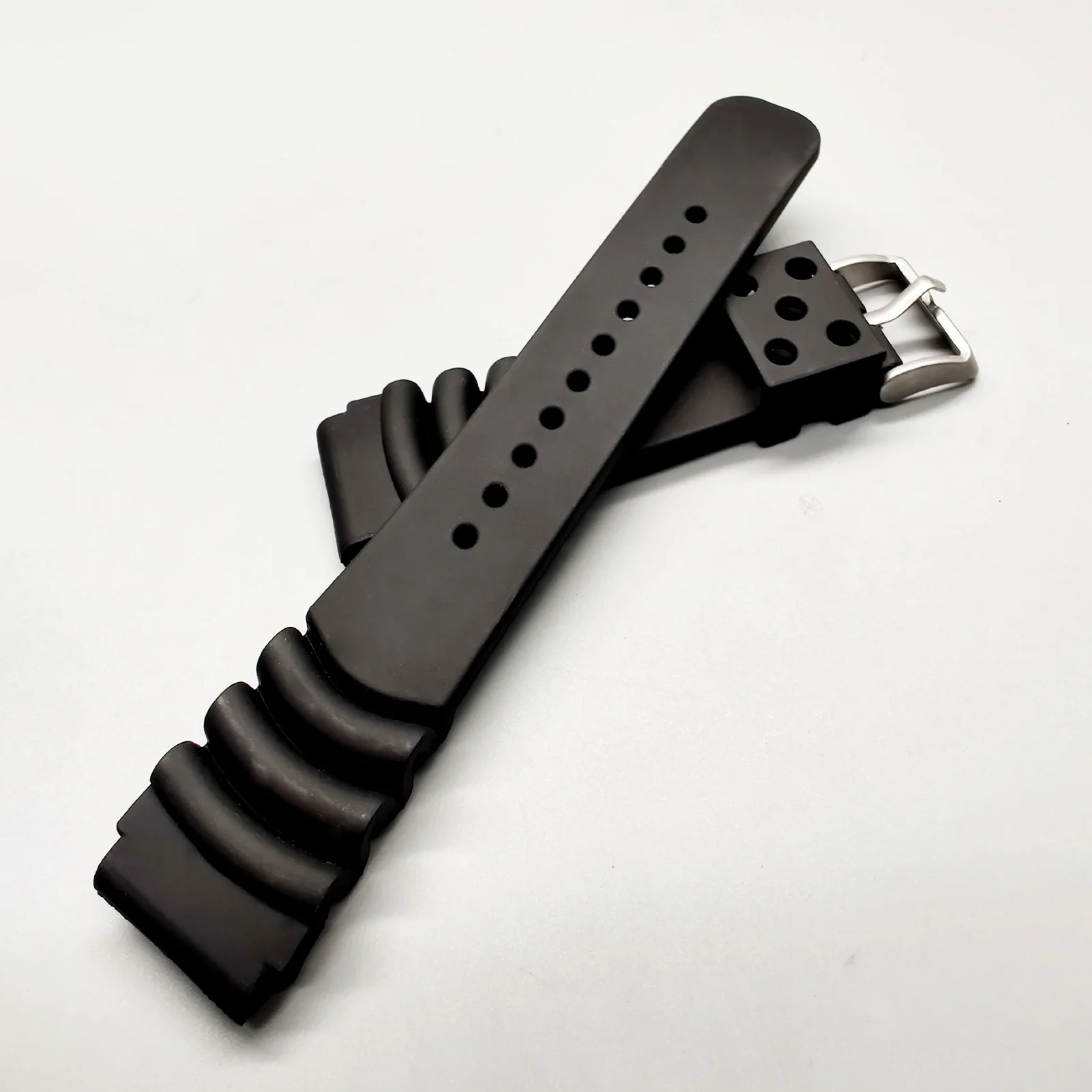ADDIESDIVE Silicone Watch Strap For Men Diver Watches Black 20mm 22mm - Image 8
