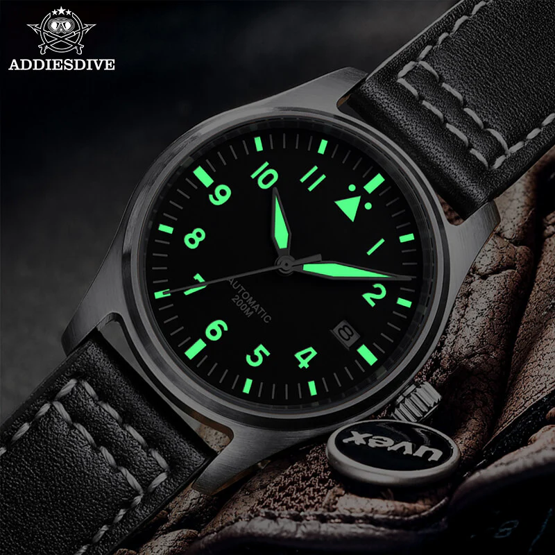 <Sterile Version>ADDIESDIVE® Black Dial Elegant Men Automatic Watch Diver 200M （H2） - Image 3