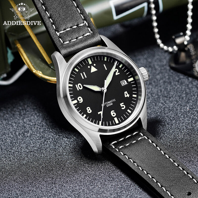 <Sterile Version>ADDIESDIVE® Black Dial Elegant Men Automatic Watch Diver 200M （H2） - Image 5