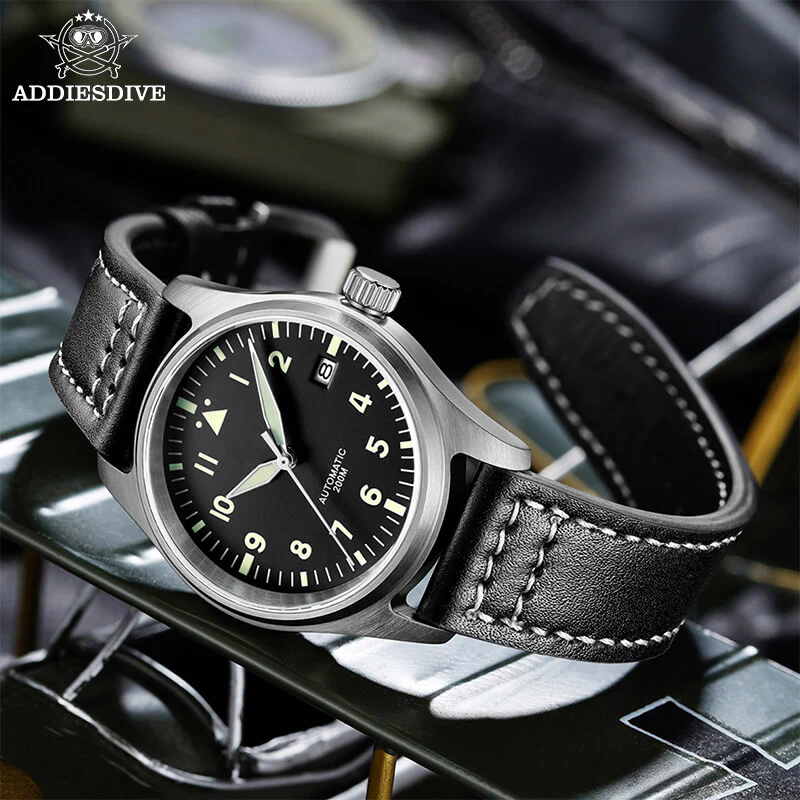 <Sterile Version>ADDIESDIVE® Black Dial Elegant Men Automatic Watch Diver 200M （H2） - Image 6