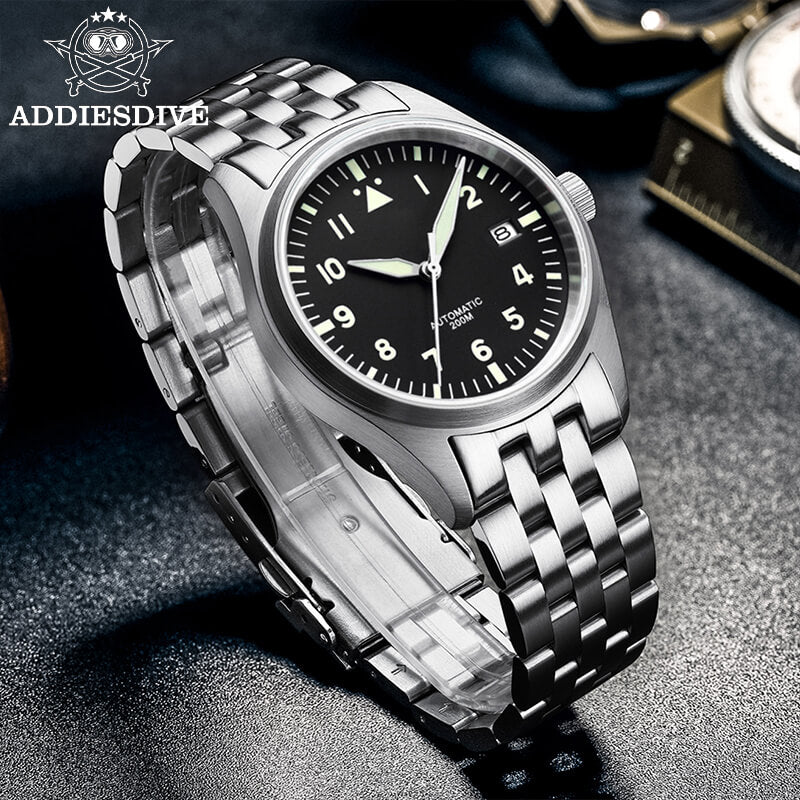 <Sterile Version>ADDIESDIVE® Black Dial Elegant Men Automatic Watch Diver 200M （H2） - Image 9