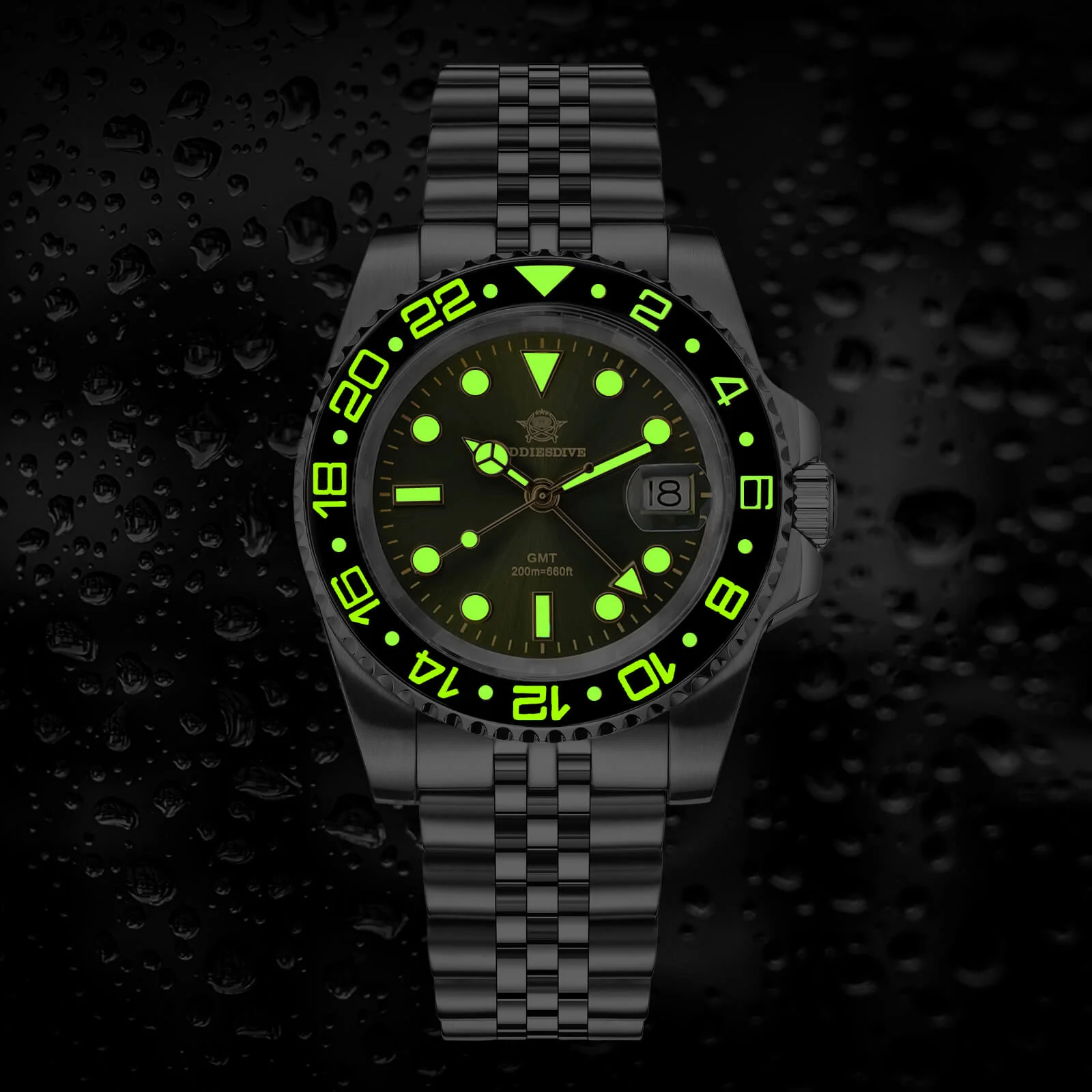 🔥Anniversary Sale🔥ADDIESDIVE Water Ghost Luxury Dive Watch GMT Quartz Watch AD2050-with Calendar - Image 28