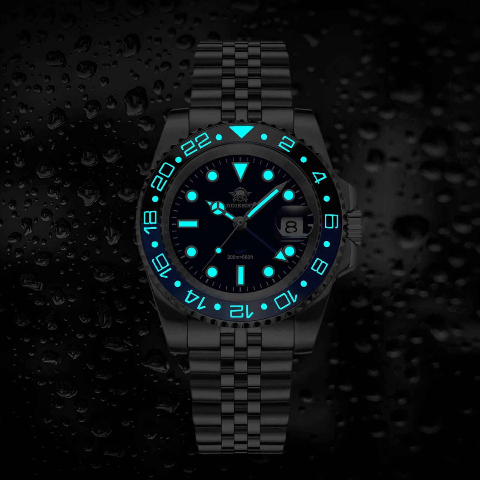 🔥Anniversary Sale🔥ADDIESDIVE Water Ghost Luxury Dive Watch GMT Quartz Watch AD2050-with Calendar - Image 20