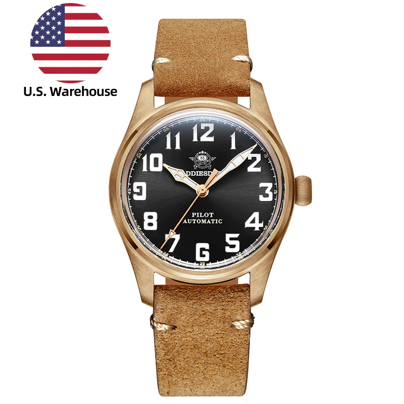U.S. Warehouse -ADDIESDIVE® 39mm Bronze Men Watch(AD2114)