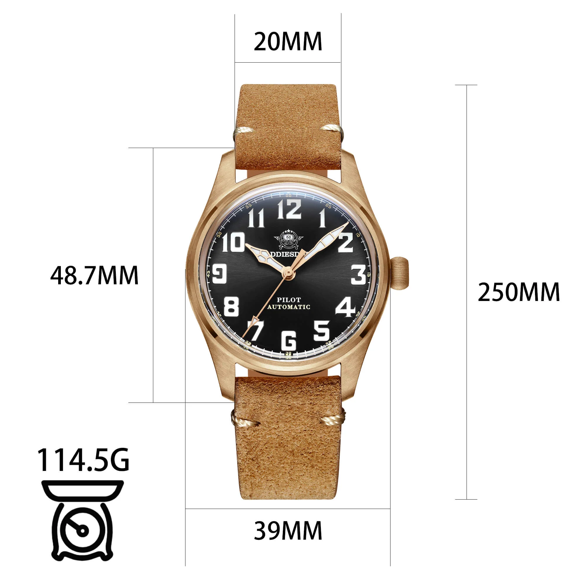 U.S. Warehouse -ADDIESDIVE® 39mm Bronze Men Watch(AD2114) - Image 2