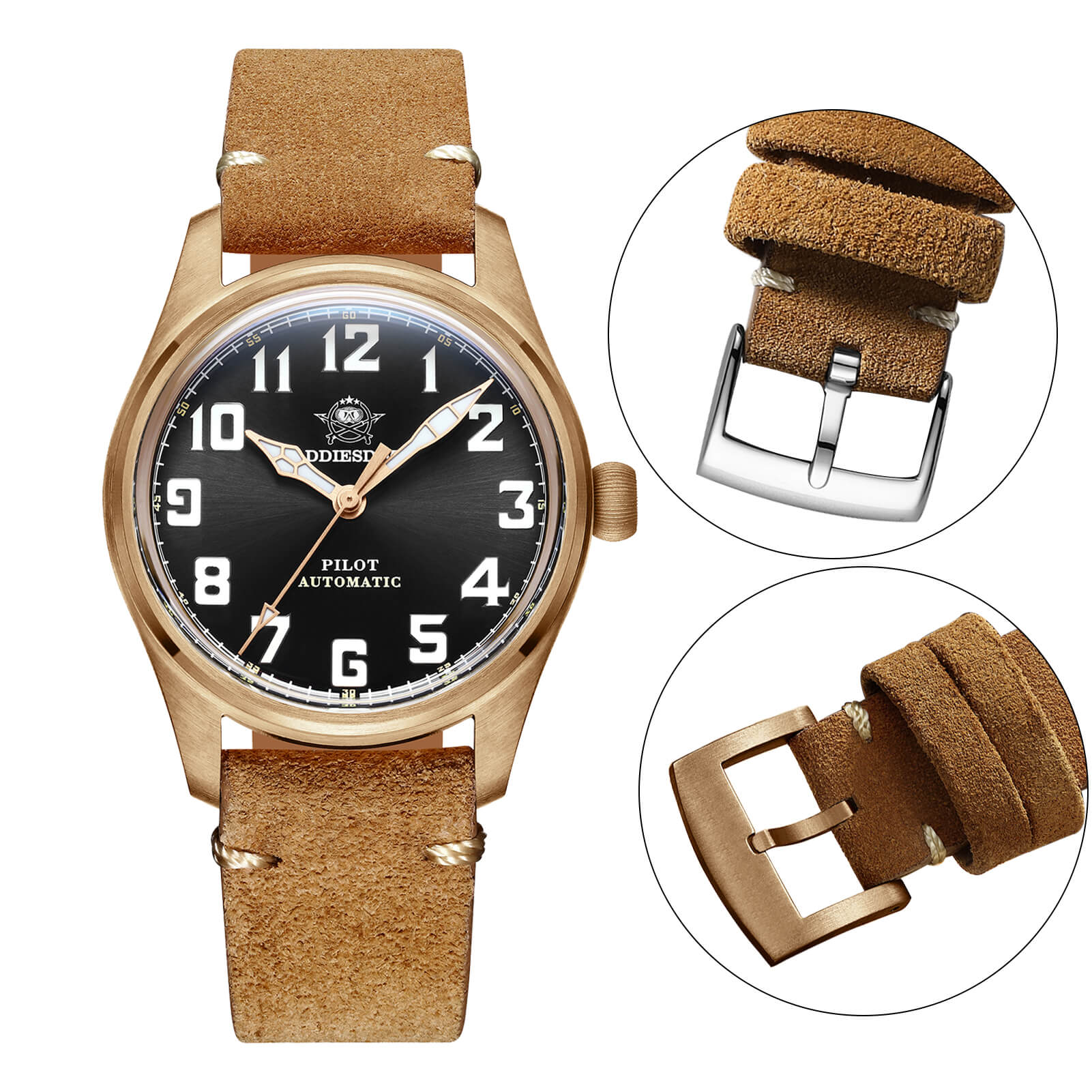 U.S. Warehouse -ADDIESDIVE® 39mm Bronze Men Watch(AD2114) - Image 9