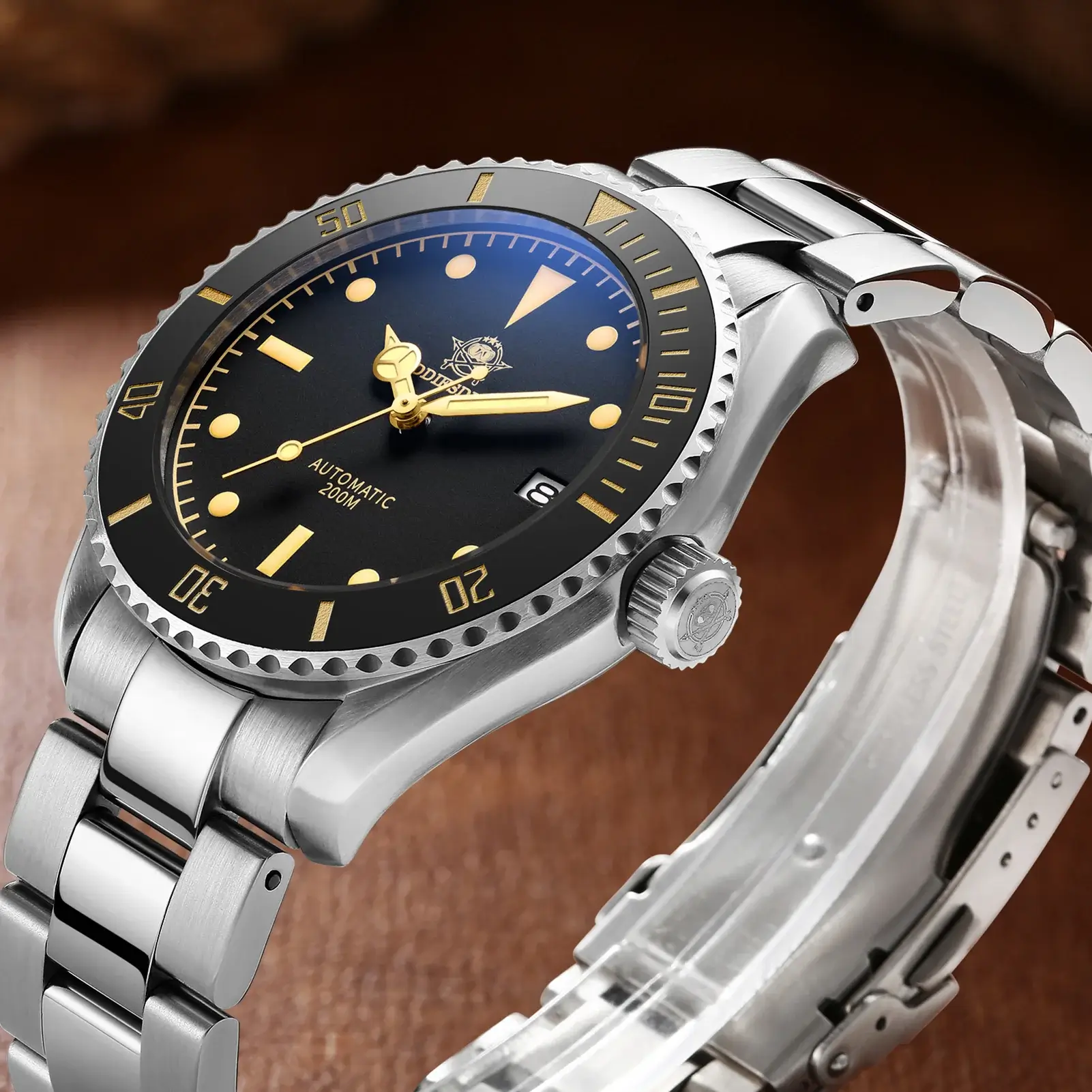 U.S. Warehouse -ADDIESDIVE® Scuba Leather Automatic Scuba Watch AD2101 - Image 14