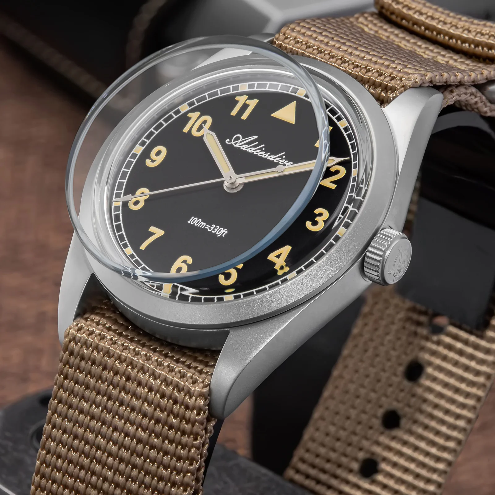 U.S. Warehouse -ADDIESDIVE 36mm VH31 Retro Pilot Field Watch AD2079 - Image 24