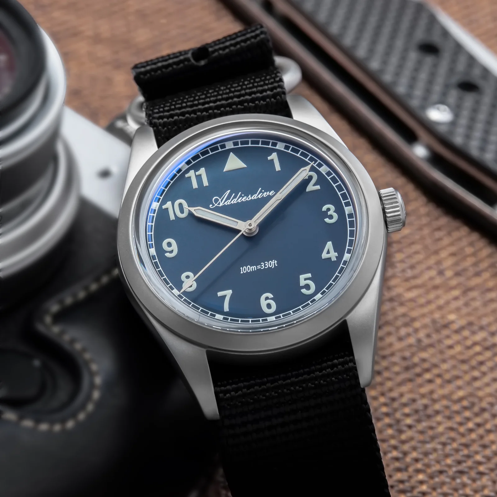 U.S. Warehouse -ADDIESDIVE 36mm VH31 Retro Pilot Field Watch AD2079 - Image 28