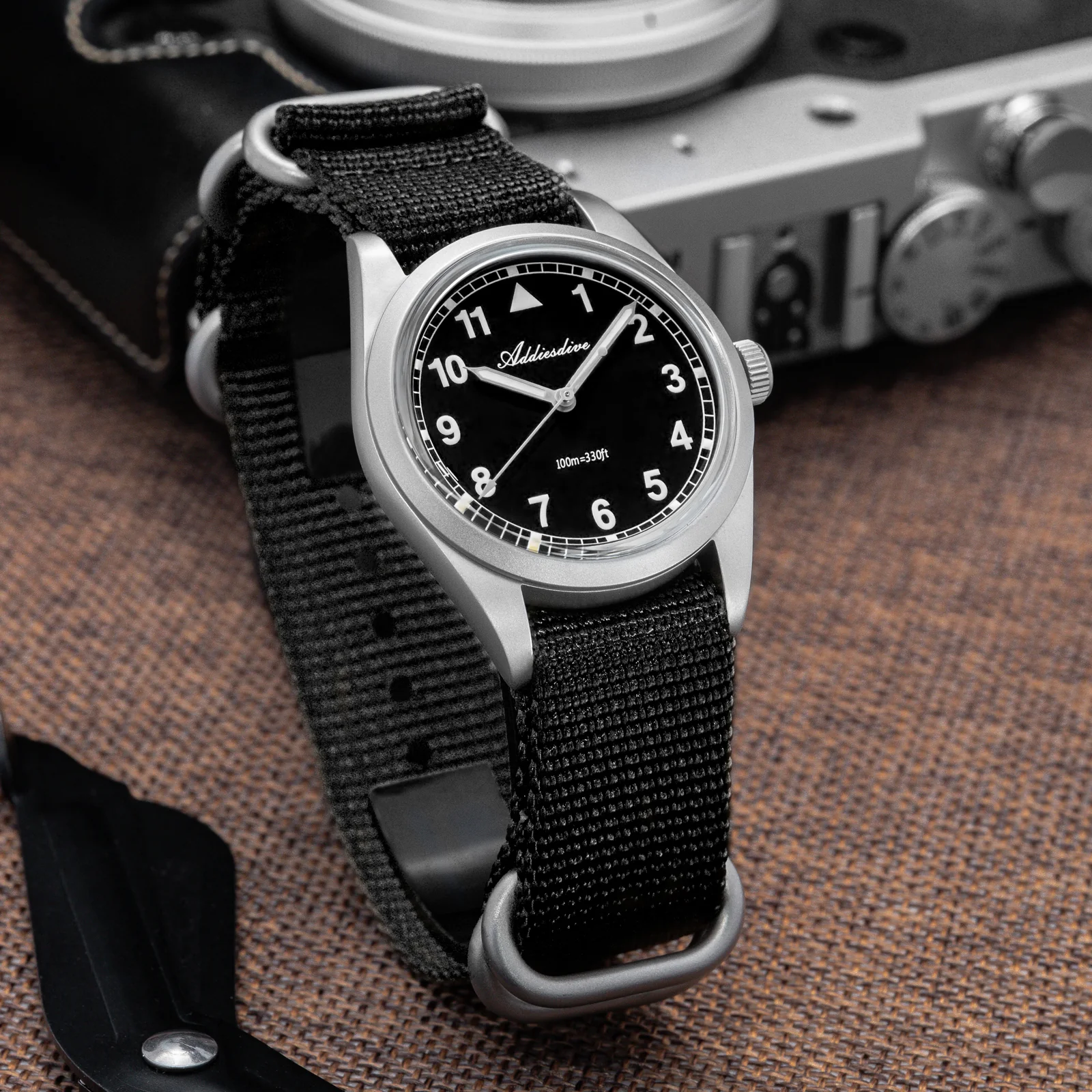 U.S. Warehouse -ADDIESDIVE 36mm VH31 Retro Pilot Field Watch AD2079 - Image 4