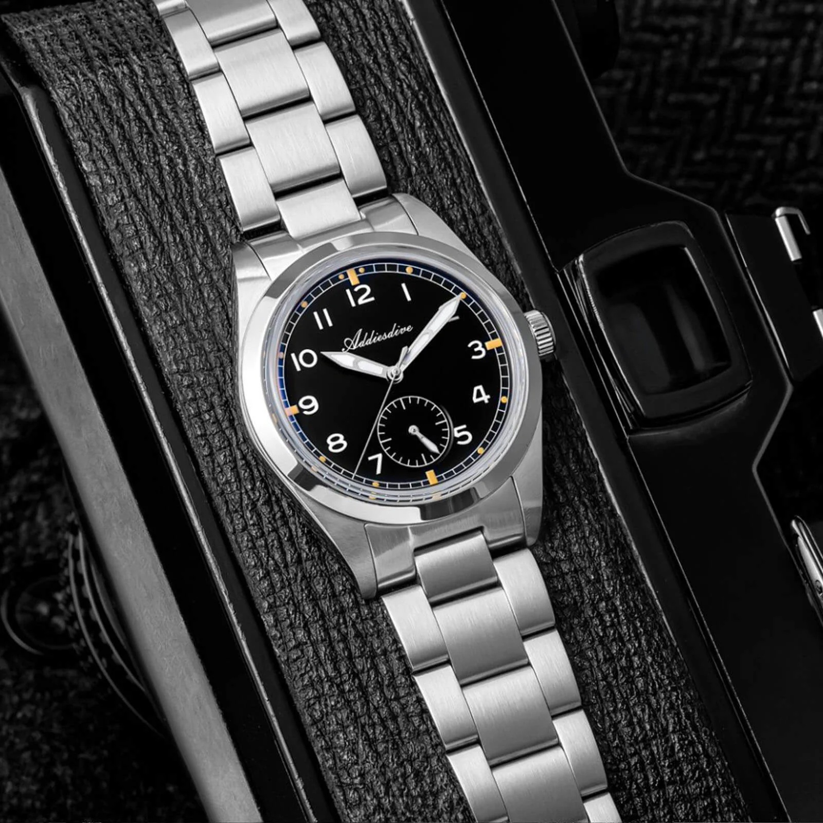 ★Weekly Deal★ADDIESDIVE 36mm VH60 Vintage Pilot Watch（AD2099） - Image 3