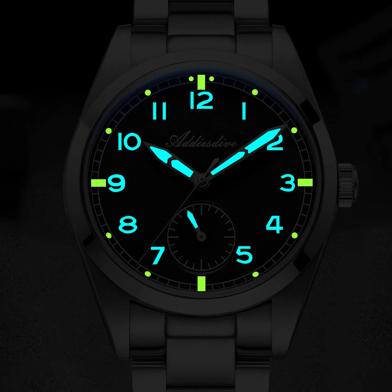 ★Weekly Deal★ADDIESDIVE 36mm VH60 Vintage Pilot Watch（AD2099） - Image 9