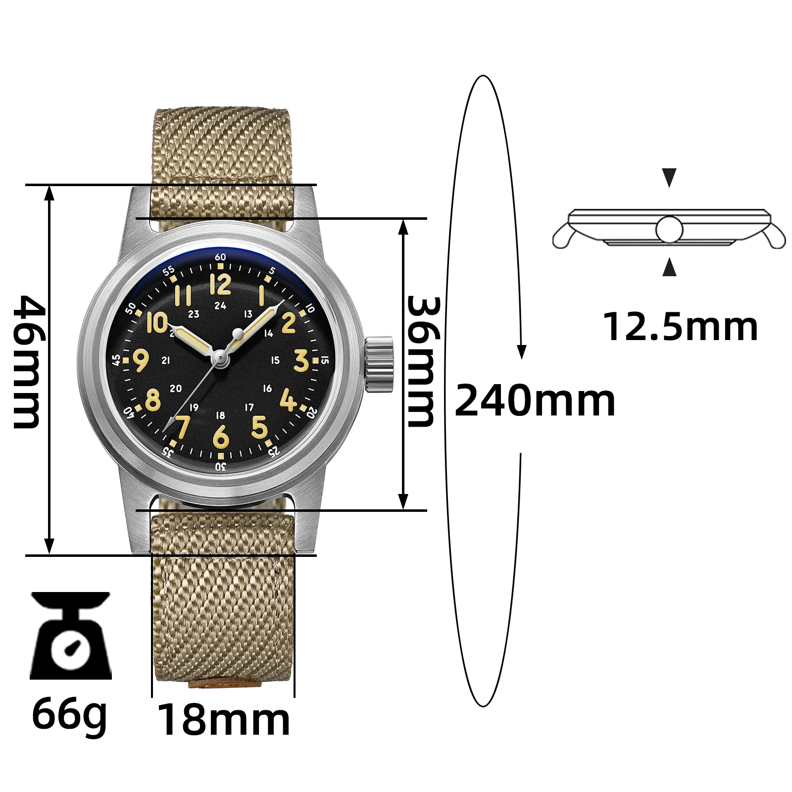 U.S. Warehouse -ADDIESDIVE 36mm Vintage Mechanical Watch AD2076 - Image 2