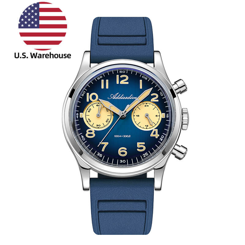 U.S. Warehouse -ADDIESDIVE 38mm VK64 Chronograph Watch AD2516