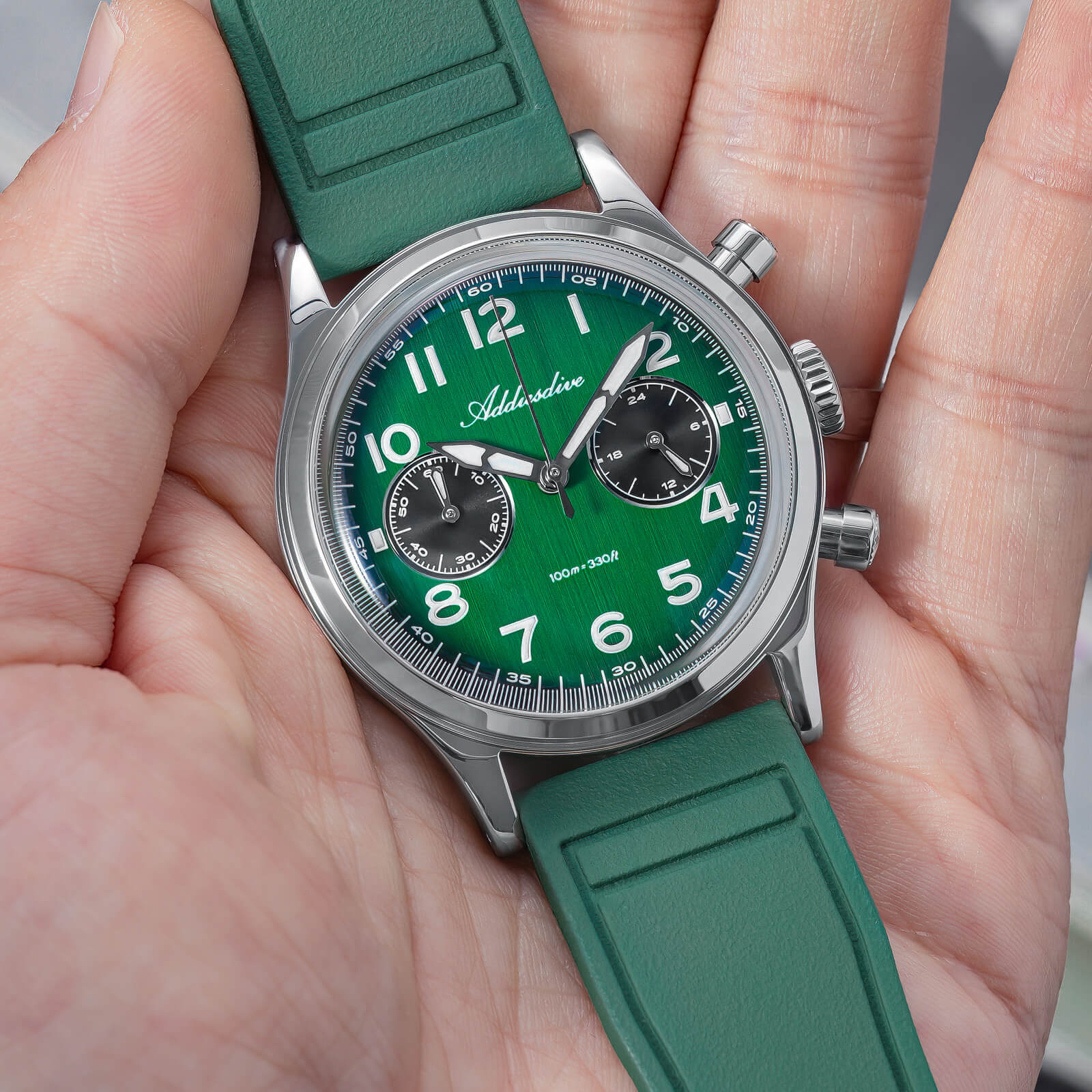 🔥Anniversary Sale🔥ADDIESDIVE 38mm VK64 Chronograph Watch AD2516 - Image 12