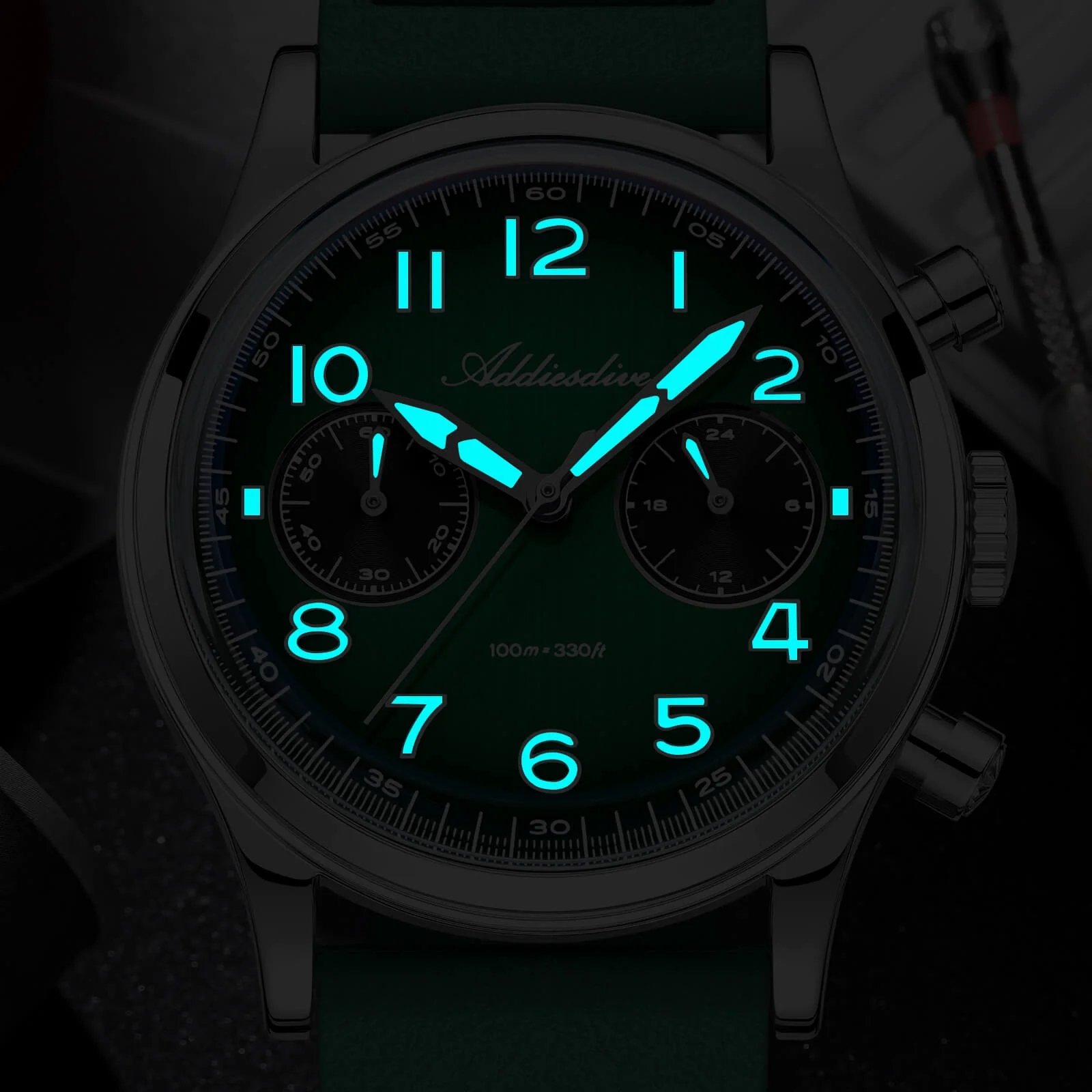 🔥Anniversary Sale🔥ADDIESDIVE 38mm VK64 Chronograph Watch AD2516 - Image 15