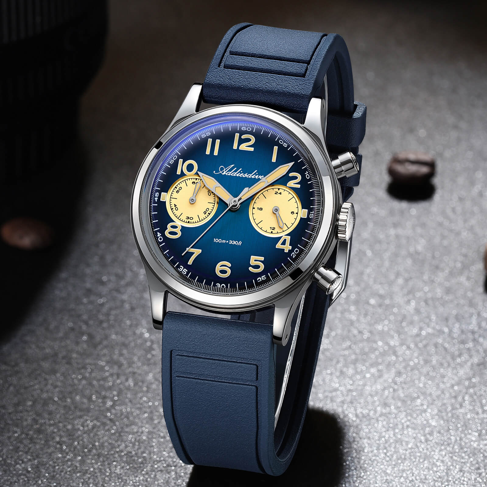 🔥Anniversary Sale🔥ADDIESDIVE 38mm VK64 Chronograph Watch AD2516 - Image 3