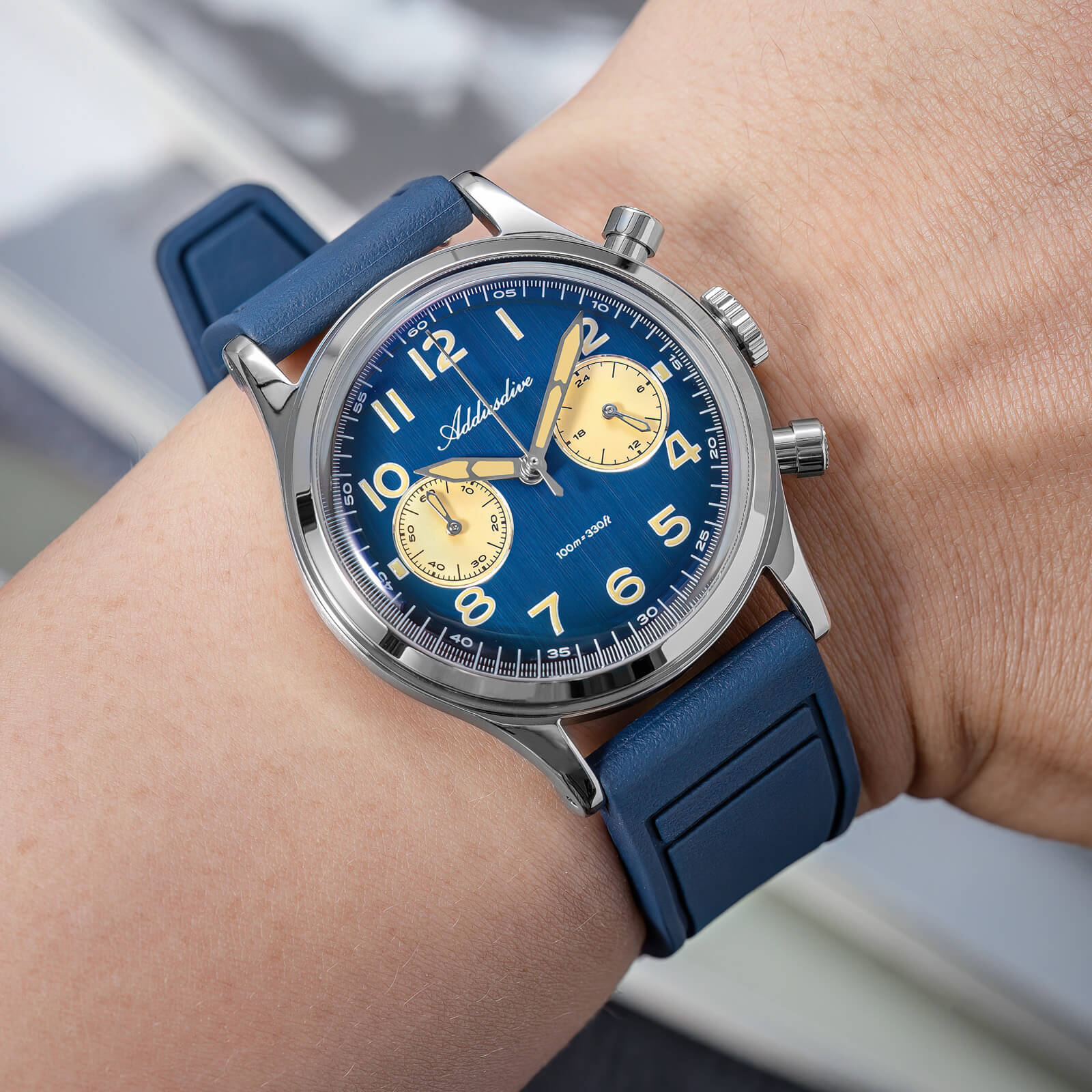 🔥Anniversary Sale🔥ADDIESDIVE 38mm VK64 Chronograph Watch AD2516 - Image 8