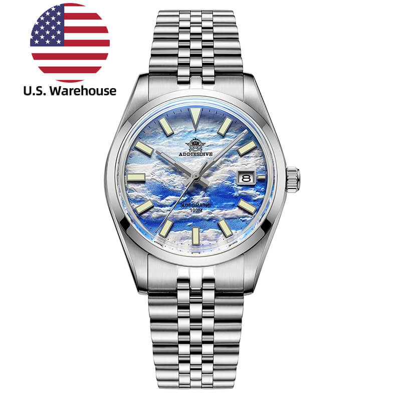 U.S. Warehouse -Addiesdive 39mm 3D Sea of Clouds Dial Automatic Watch （AD2041）