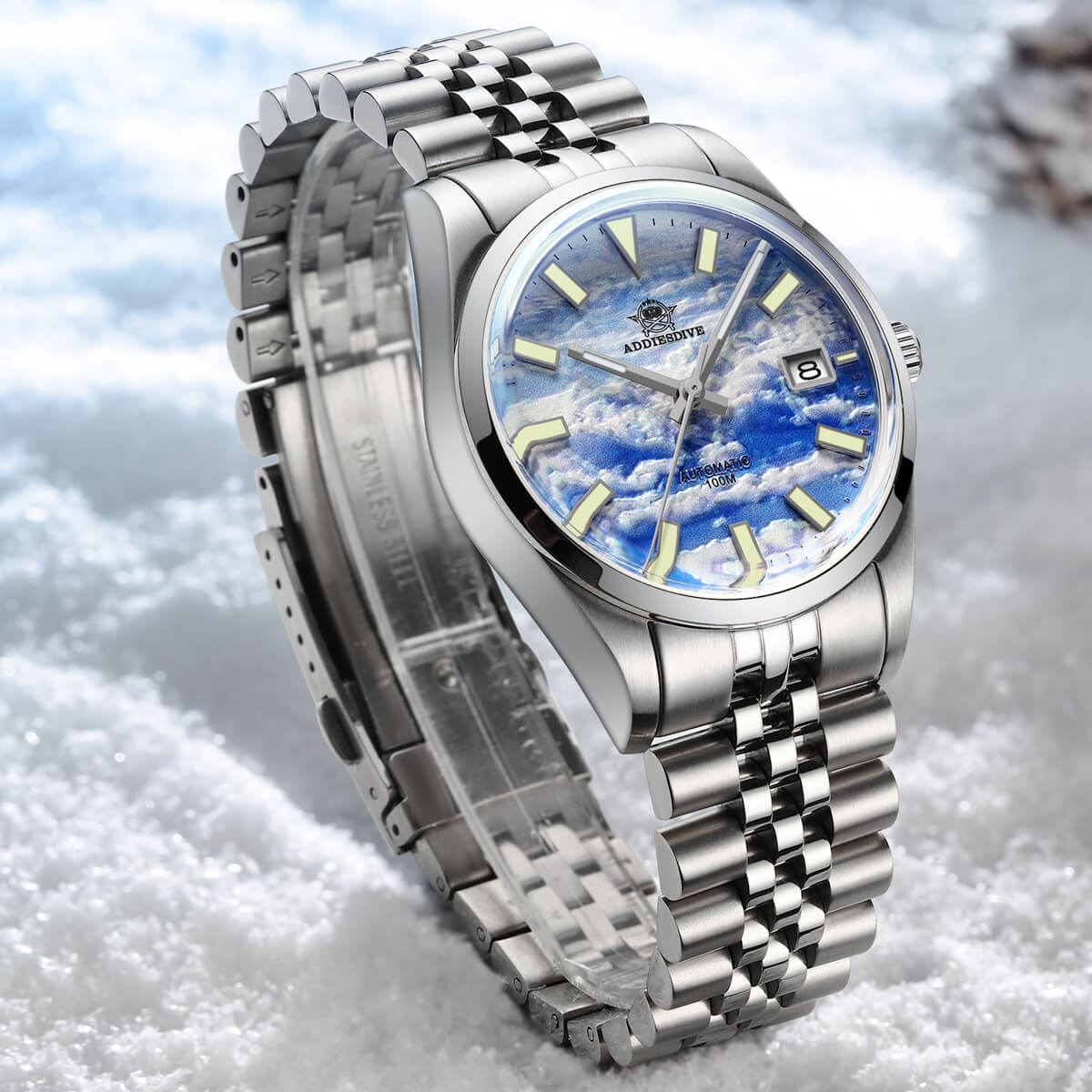 Addiesdive 39mm 3D Sea of Clouds Dial Automatic Watch （AD2041） - Image 10