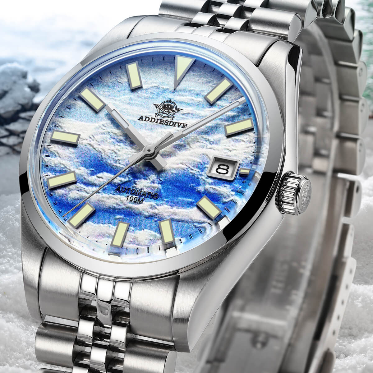Addiesdive 39mm 3D Sea of Clouds Dial Automatic Watch （AD2041） - Image 11