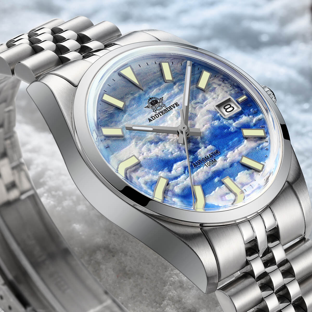 Addiesdive 39mm 3D Sea of Clouds Dial Automatic Watch （AD2041） - Image 12