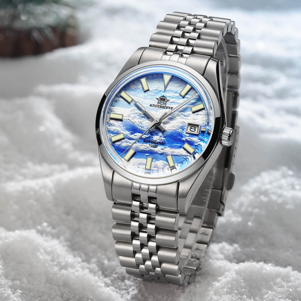 Addiesdive 39mm 3D Sea of Clouds Dial Automatic Watch （AD2041） - Image 3