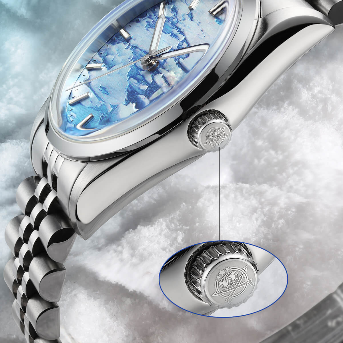 Addiesdive 39mm 3D Sea of Clouds Dial Automatic Watch （AD2041） - Image 6