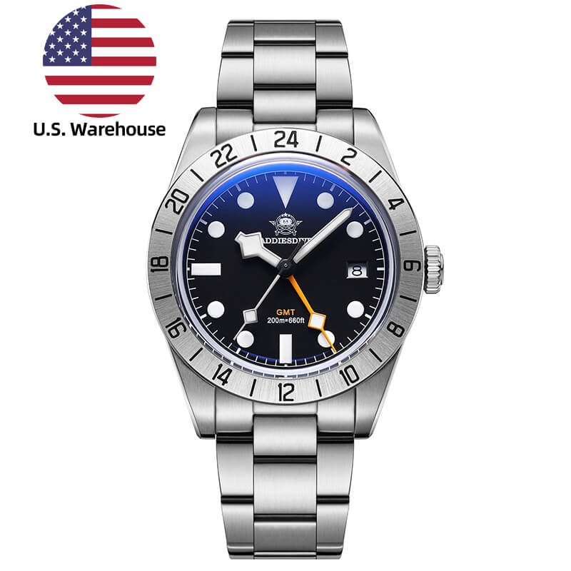 U.S. Warehouse -ADDIESDIVE 39mm BB GMT Quartz Watch RONDA515 Movement(AD2035)