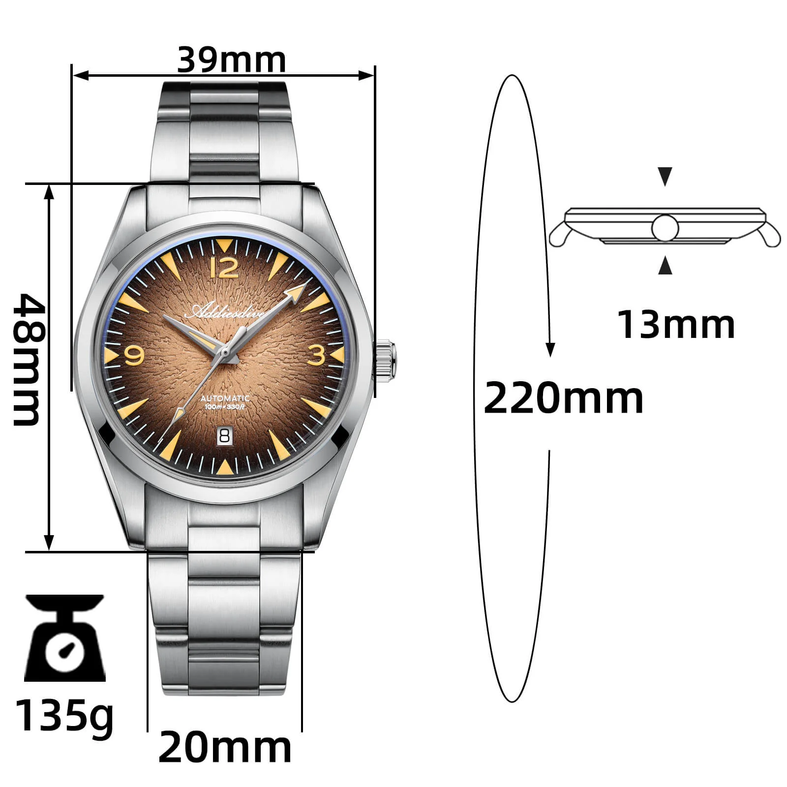 U.S. Warehouse -Addiesdive 39mm Breath of the Ocean Automatic 8215 Men Watch ,AD2508 - Image 21