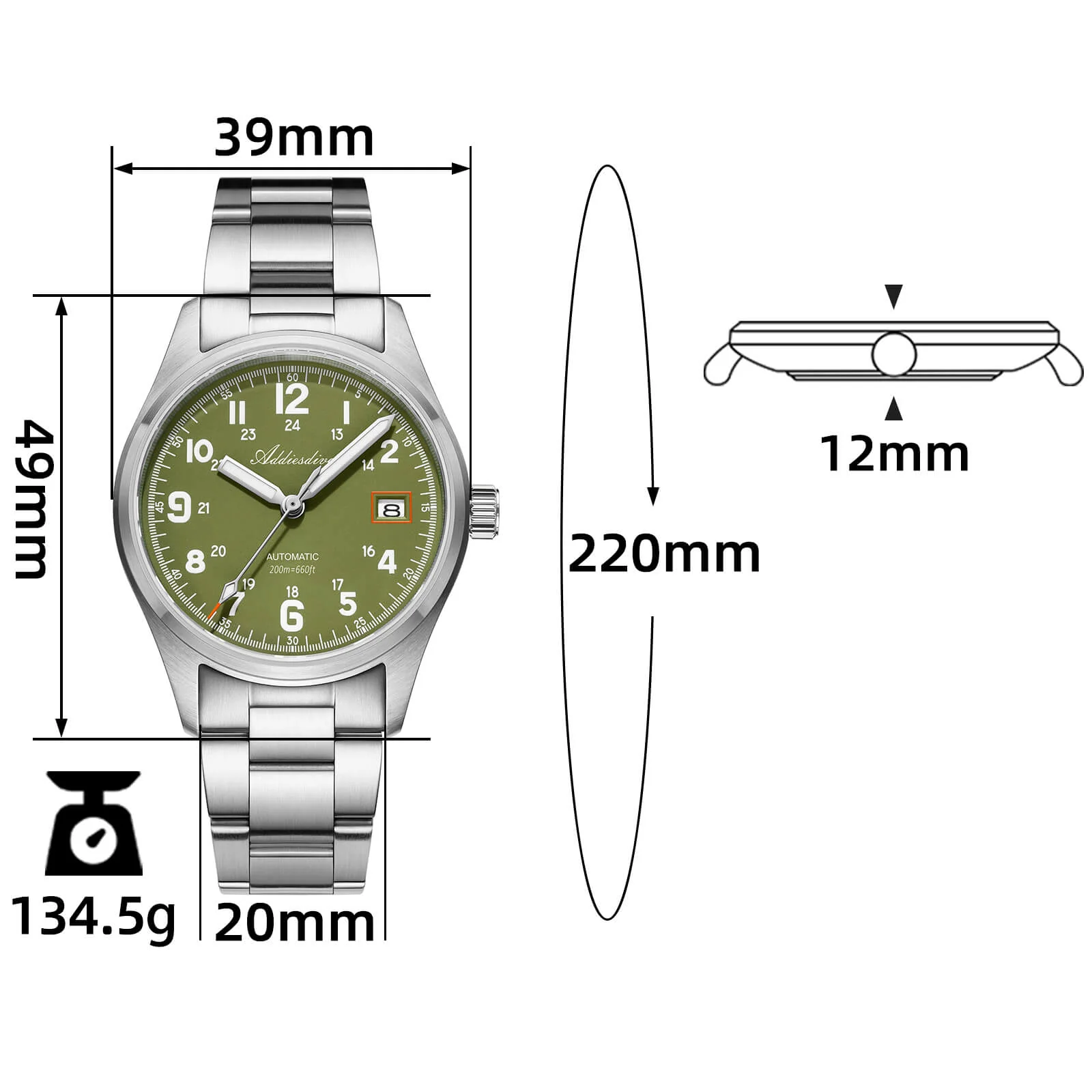 U.S. Warehouse -ADDIESDIVE 39mm Explore NH35 Automatic Watch AD2070 - Image 21